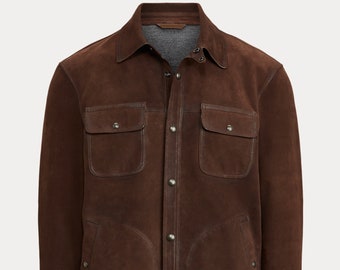 Mens suede shirts uk Clearance