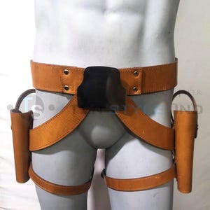 Real Leather Star Wars Bad Batch Belt with Holsters & Leg Straps