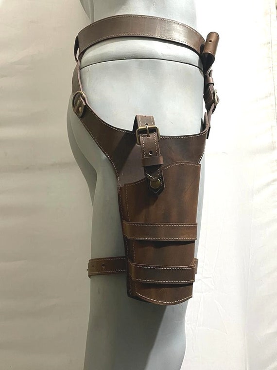 Adjustable Leather Gun Holster Belt for Cosplay Costume Accessory Han Solo Belt - Star Wars PU Leather Cosplay Prop - Costume  main image 4