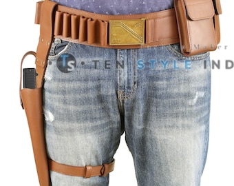 Cintura mandaloriana in vera pelle con fondina, Cosplay di Star Wars