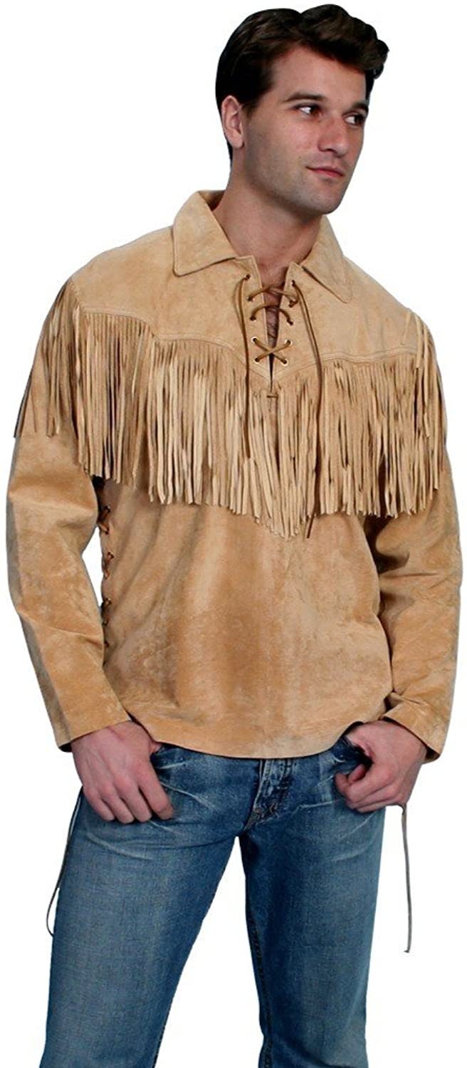 Men's Fringed Suede Leather Long Sleeve Western Wear Shirt | Etsy