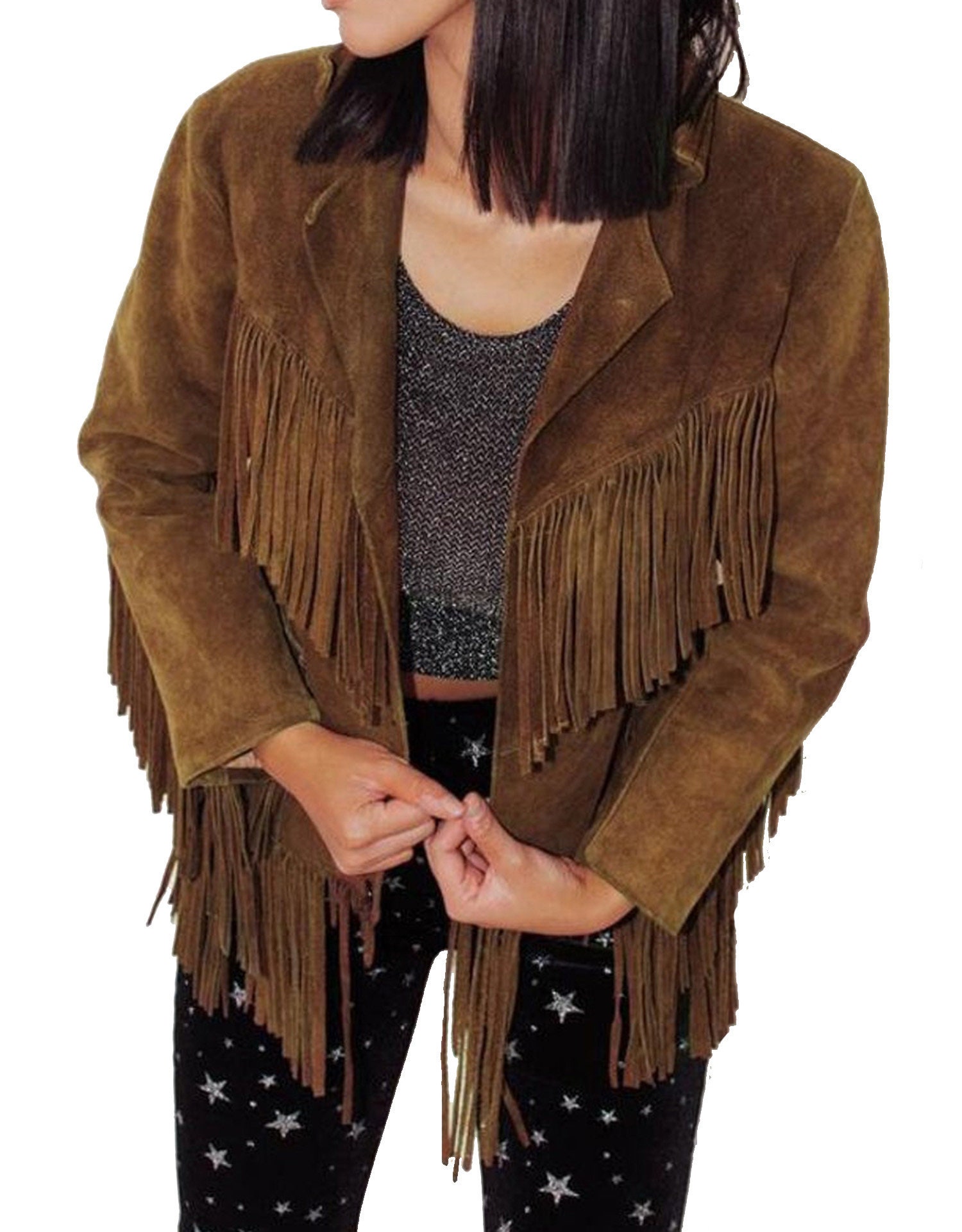 Women's Oversized Fringe Jacket