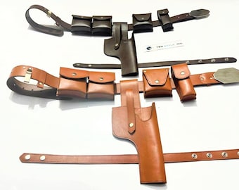 DL-44 Bespin Luke Skywalker ESB Holster, Gürtel und Taschen Rig in Dunkelbraun