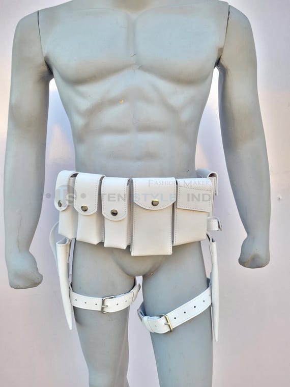 美品 UNDERCOVER BELT ホワイト ベルト 02 UNDERCOVER AW02 Witch's Cell Division Cross Belt | minutiae