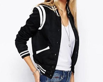 female varsity jacket