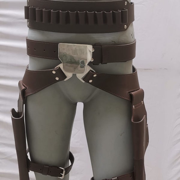 Cad Bane inspiring leather belt with holsters