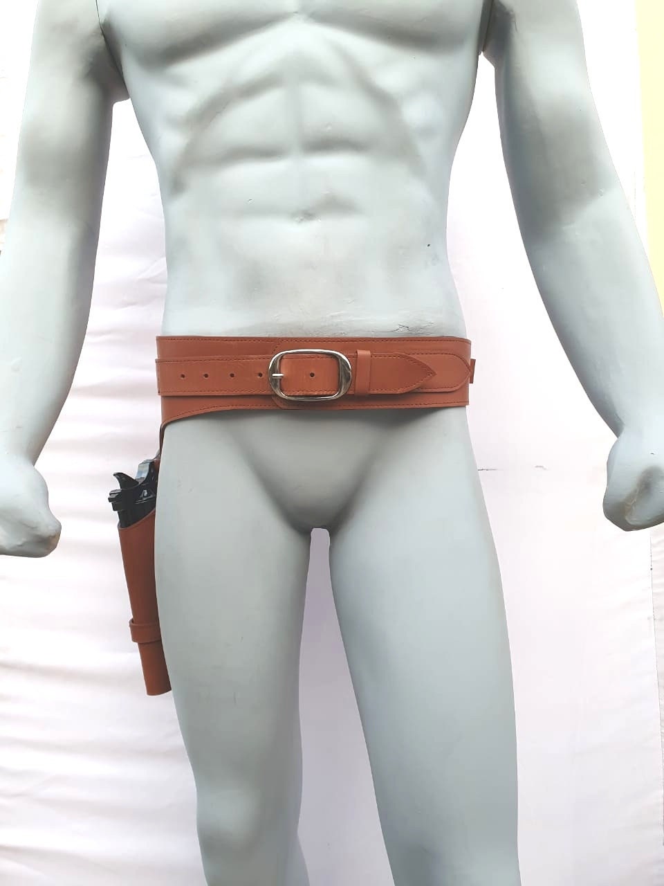 Holster/Étui Revolver Cosplay Cowboy - Accessoire Costume Western, LARP, Halloween - En Polyuréthane
