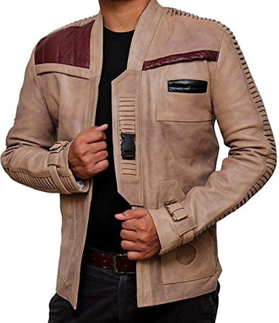 Is aan het huilen Injectie Portiek Star Wars Finn John Boyega Kostuum Cowhide Leather Jackets - Etsy België