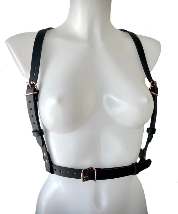 Leather Harness, Body Harness, Women Harness, Chest Harness, BDSM  Adjustable, Bondage Black Leather Body Harness Belt Gift for Her 
