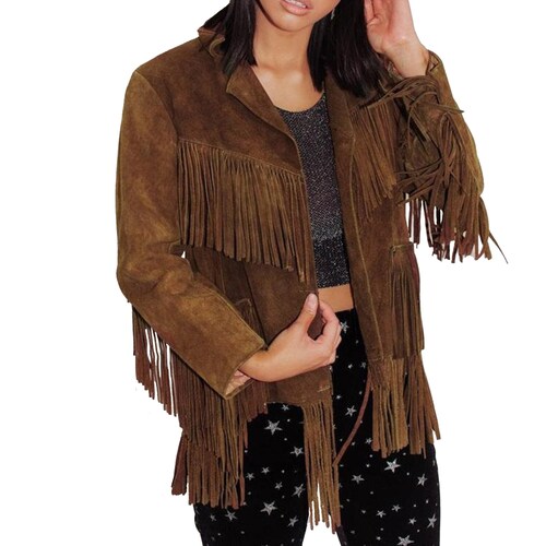 Vintage Fringed Suede Leather Jacket 