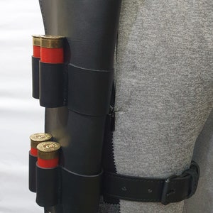TS Double Barrel Shotgun Holster with leg strap made with  real leather