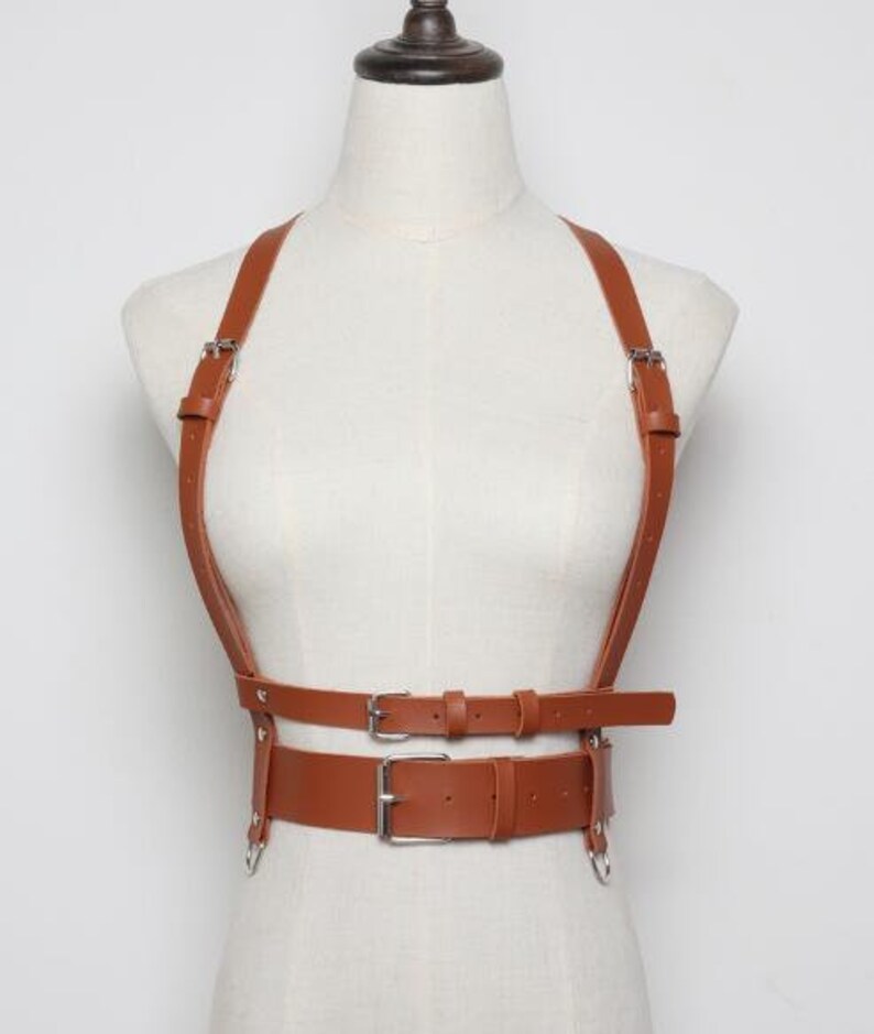 Leather Harness Belt Womens Bodysuit Harness Strap Waist Etsy