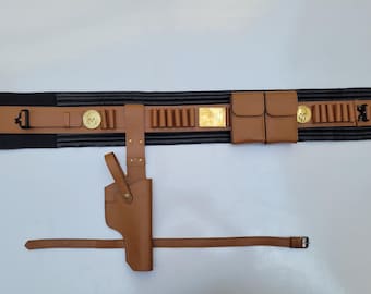 Echtleder Mandalorian Boba Fett Gürtel mit Holster & Taschen