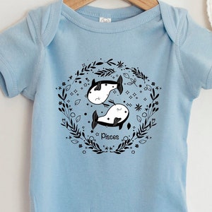 Pisces Zodiac Baby Onesie: Astrology Sign Bodysuit