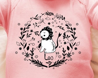 Leo Zodiac Sign Baby Onesie: Astrology Gift