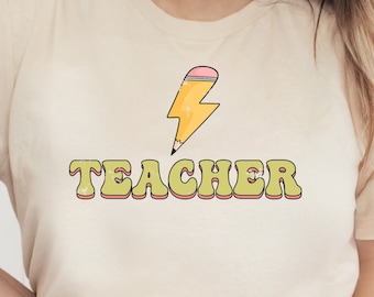 Retro Teacher Tshirt Teacher Shirt New Teacher Gift Gift for Teacher Favourite Teacher Gift Christmas Gift for Teacher