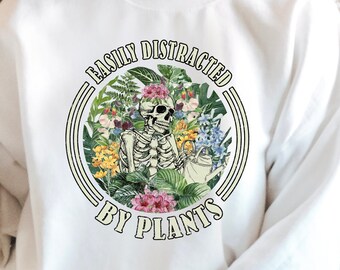 Plant Mom Sweatshirt: Funny Skeleton Plant Lover Gift
