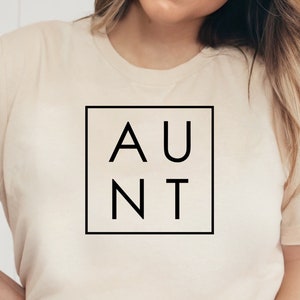 おばさんTシャツ：モダンなおばさんギフト、妊娠のお知らせ