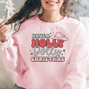 Holly Dolly Weihnachten Sweatshirt: Retro Country Urlaub Pullover