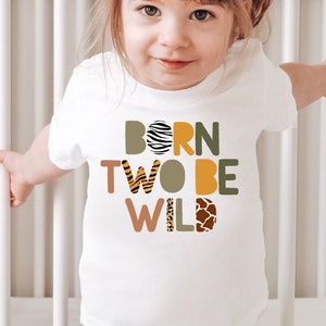 Born Two Be Wild 2nd Birthday Safari Shirt