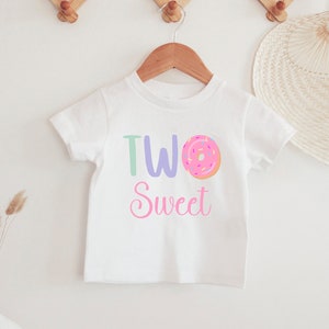 Two Sweet Birthday Shirt Girl Theme Birthday Shirt Donut 2nd Birthday Family Shirt Two Sweet Family Birthday Outfit 2nd Birthday Shirt