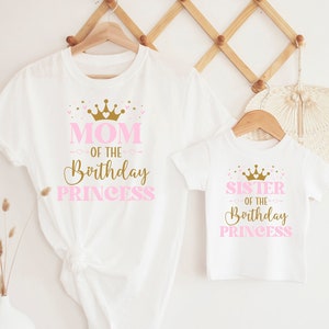 Princess Birthday Girl Shirt: Familien Passendes Party Outfit