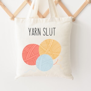 Crafty Companion Tote Bag: Knitting & Crochet Yarn Storage