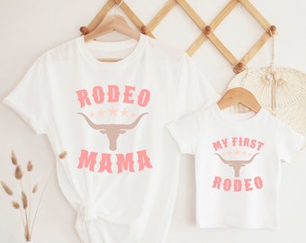 My First Rodeo Birthday Shirt: Cowgirl Western 1st Birthday