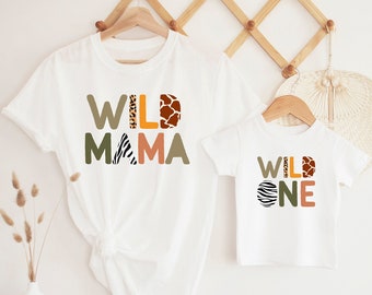 Ein Geburtstags-Shirt für Mädchen und Jungen Geburtstags-Shirt Safari-Geburtstags-Familien-Shirt Wildes Geburtstags-Outfit 1