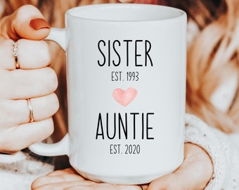 Personalized Auntie Mug: New Grandma Pregnancy Announcement Gift