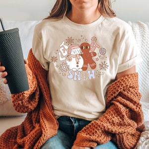 Retro Christmas Shirt Christmas Shirts for Women Holiday Tee Christmas TShirt Shirts For ChristmasCute Christmas t-shirtChristmas Tee