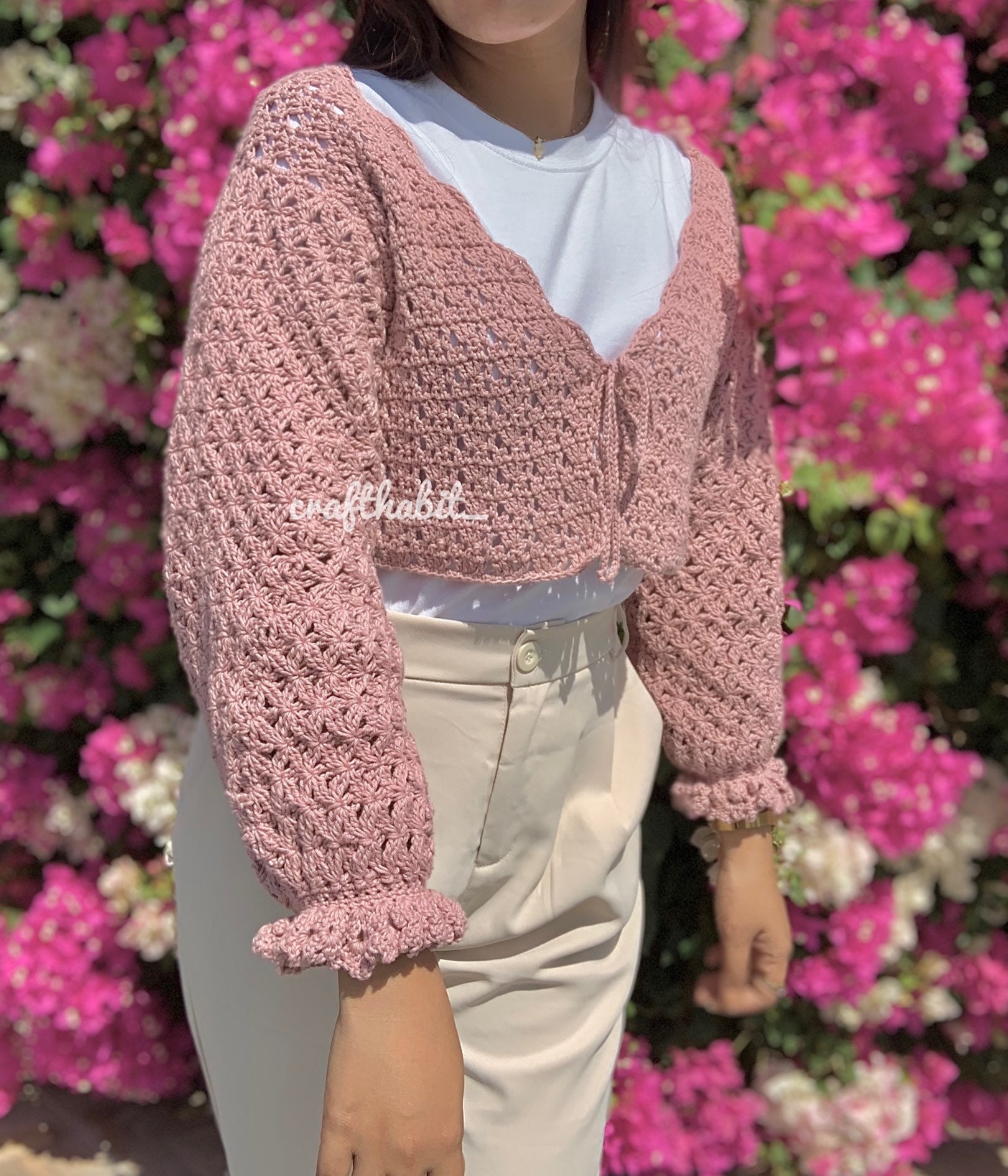 Crochet Textured Lace Cardigan Pattern | Fleur De Lys