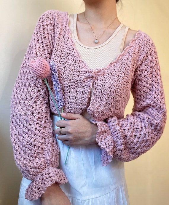 Crochet Textured Lace Cardigan Pattern | Fleur De Lys