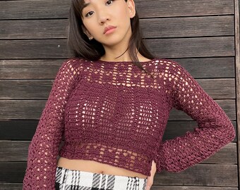 Lace Crochet Top Pattern | Kamala Crochet Lacey Top by Hookloops Ph |