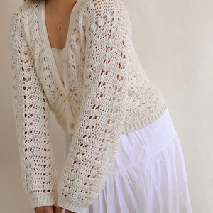 Crochet Cardigan Written Pattern | Agnetha Cardigan by Hookloops Ph