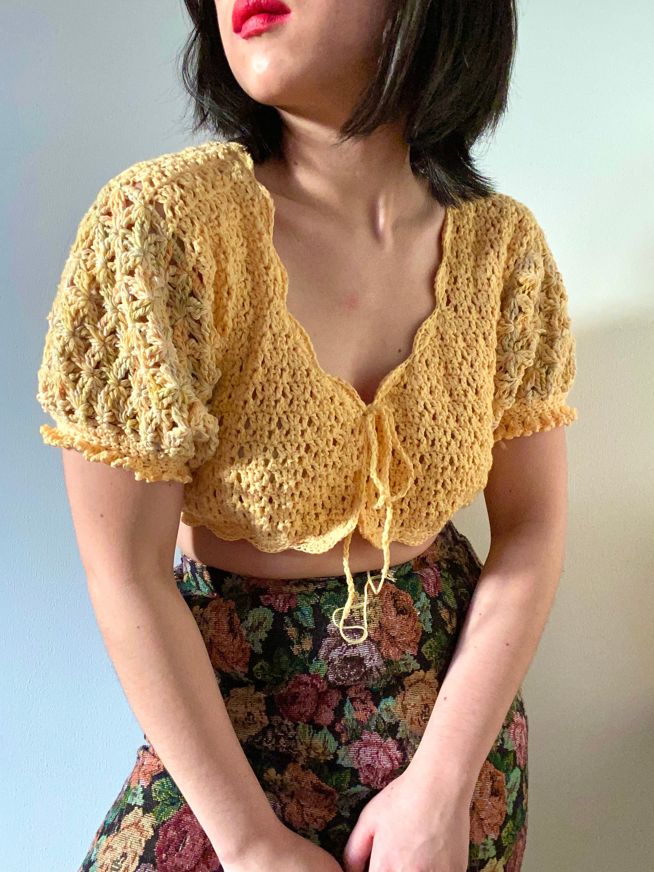 Crochet Textured Lace Cardigan Pattern | Fleur De Lys