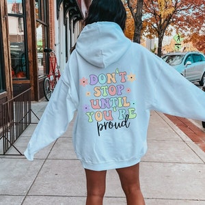 Preppy Womens Sweatshirt, Motivational Gym Quotes, Gift Trendy Hoodies Aesthetic Clothing Oversized Hoodie Oversized Shirt, Comfort Colors