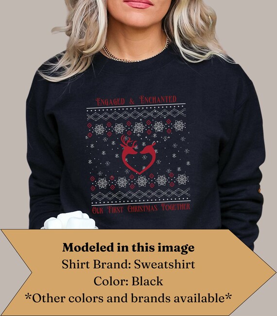 Christmas Engagement We're Engaged Reindeer Gifts T-Shirt Christmas Engagement We're Engaged Reindeer Gifts T-Shirt