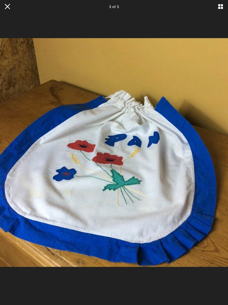 Antique handmade drawstring \u2018pan\u2019 bag