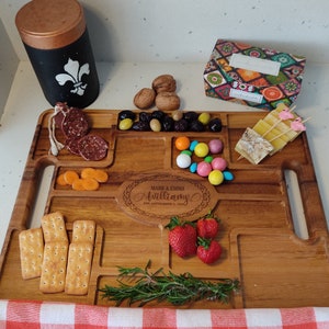 Personalized Charcuterie Board for Valentines Day, Custom House Warming Wood Gift, Charcuterie Wooden Table, Personalized Gift For Him