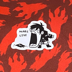 Adesivo de vinil OMORI Dreamscape Sunny "MARI LIVE" 2"