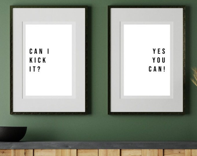 Can I Kick It? Yes You Can! - Rap lyrics wall art, hip hop lyric prints, A Tribe Called Quest poster, hip hop art - DIGITAL DOWNLOAD