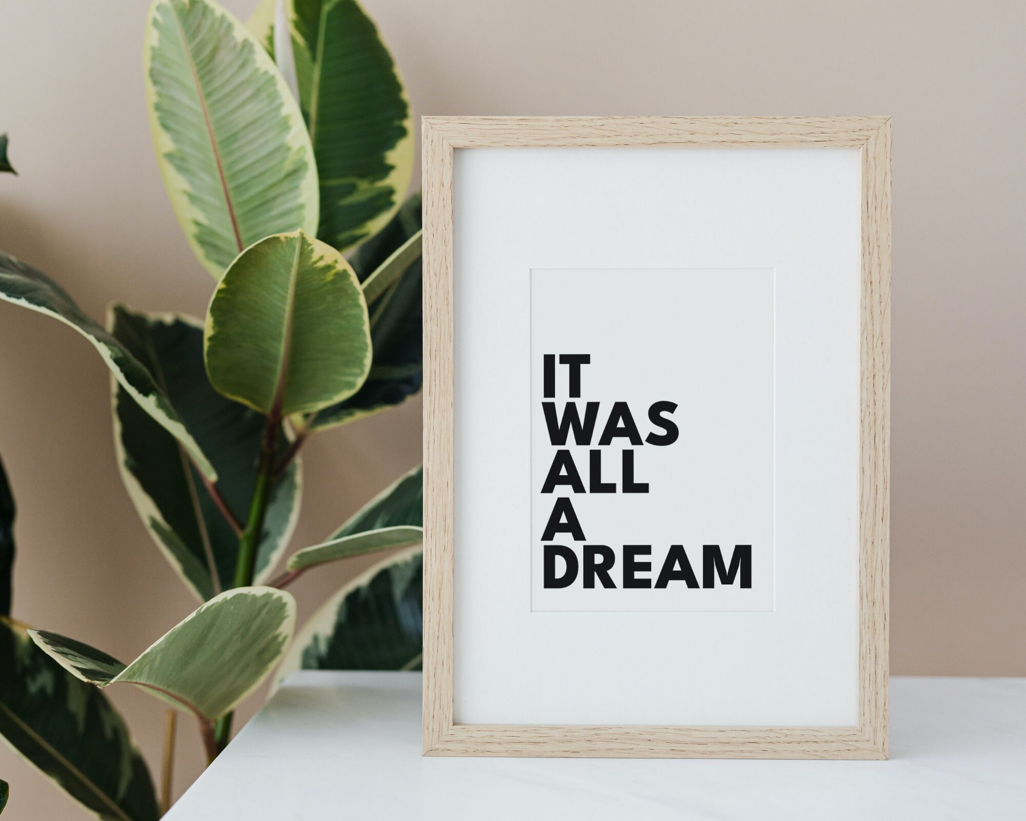 It Was All a Dream Wall Print Hip Hop Lyrics Print Biggie Smalls