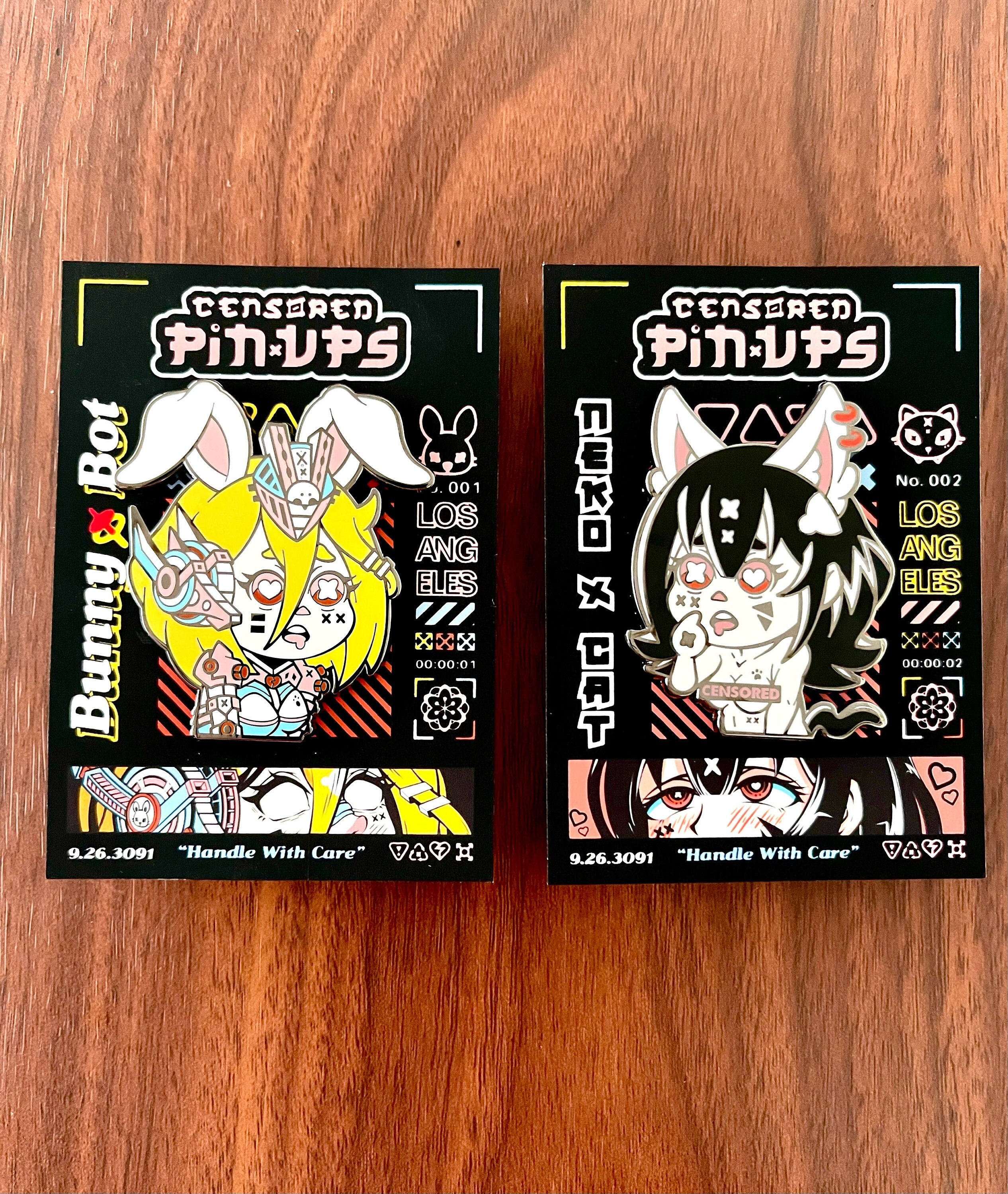 Chibi Hard Enamel Pins - Censored Pin X Ups - Etsy
