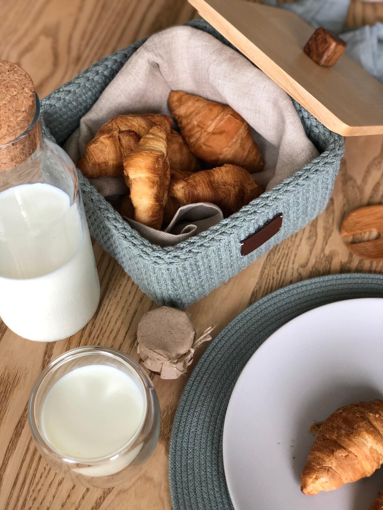 Square bread basketkitchen storage basketsquare basket with Etsy