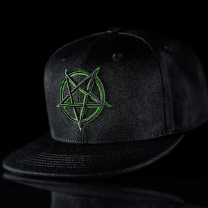 Green Outline Pentagram Snapback