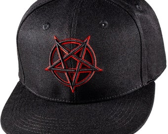 Red Outline Pentagram Snapback