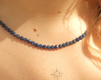 Intuition and Inner-Power: Lapis Lazuli Beaded Necklace - Handmade with Love in Australia