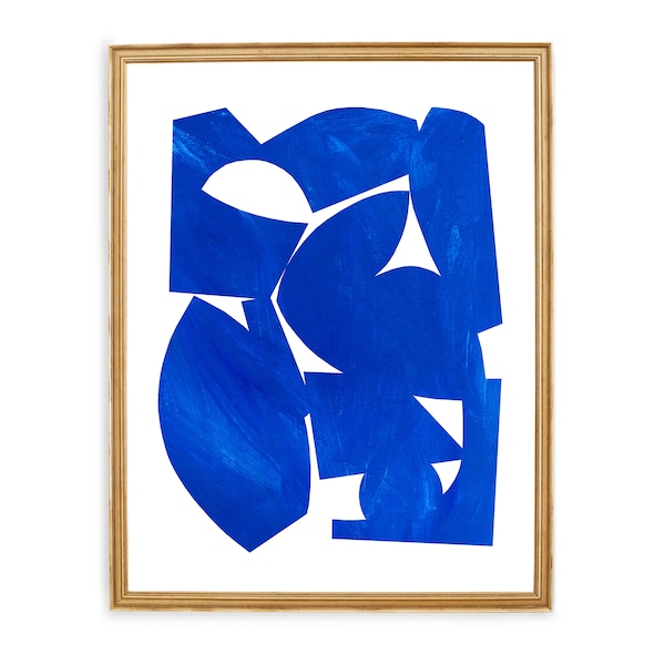 Cobalt Blue Wall Art Etsy