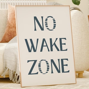 No Wake Zone Print, Surf Nursery Decor, Beachy Kids Room, Surfer Room, Lake House Art, Beach home decor, Modern Beach Art, Printable Art